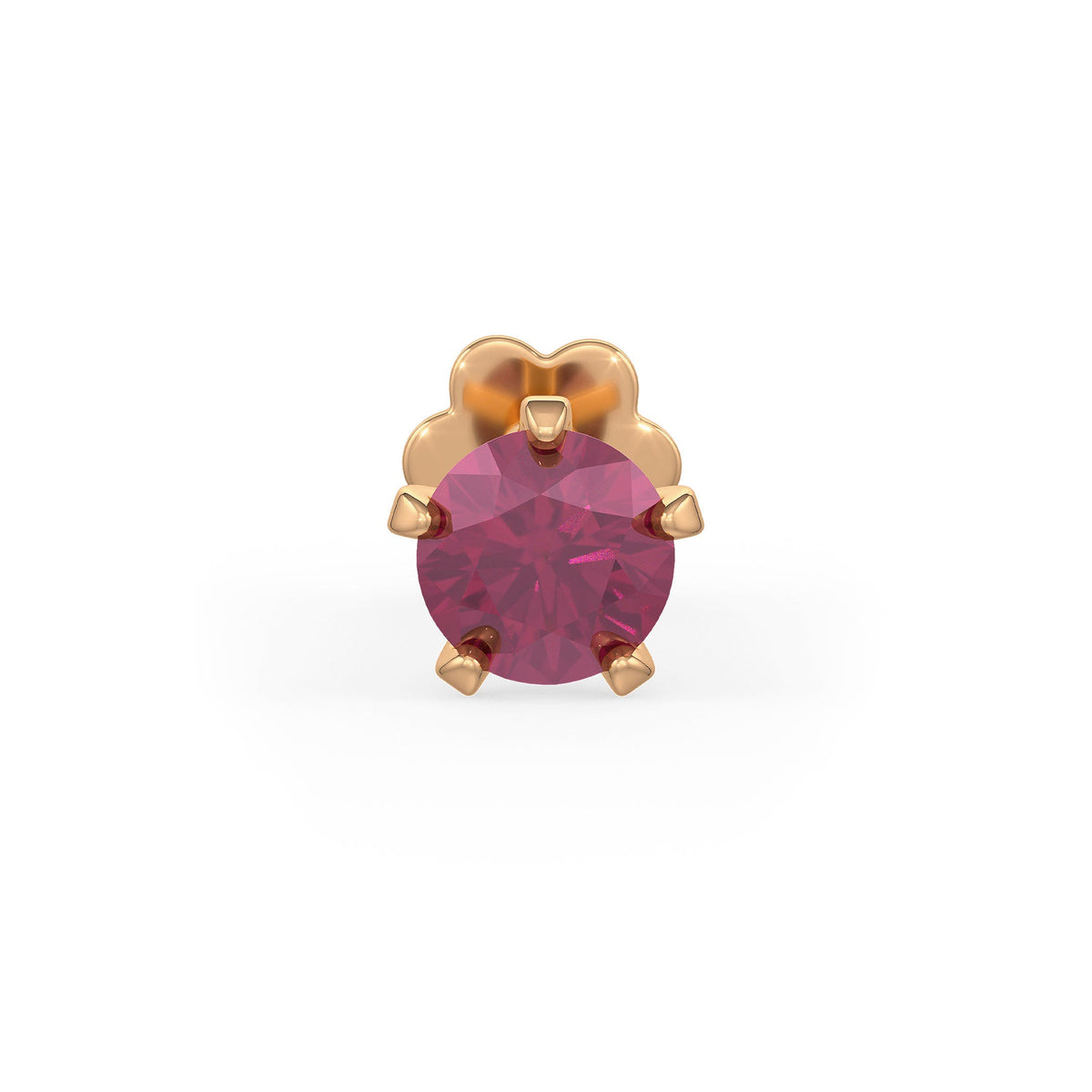  Piercing al naso Ruby Passion in oro rosa 18 carati