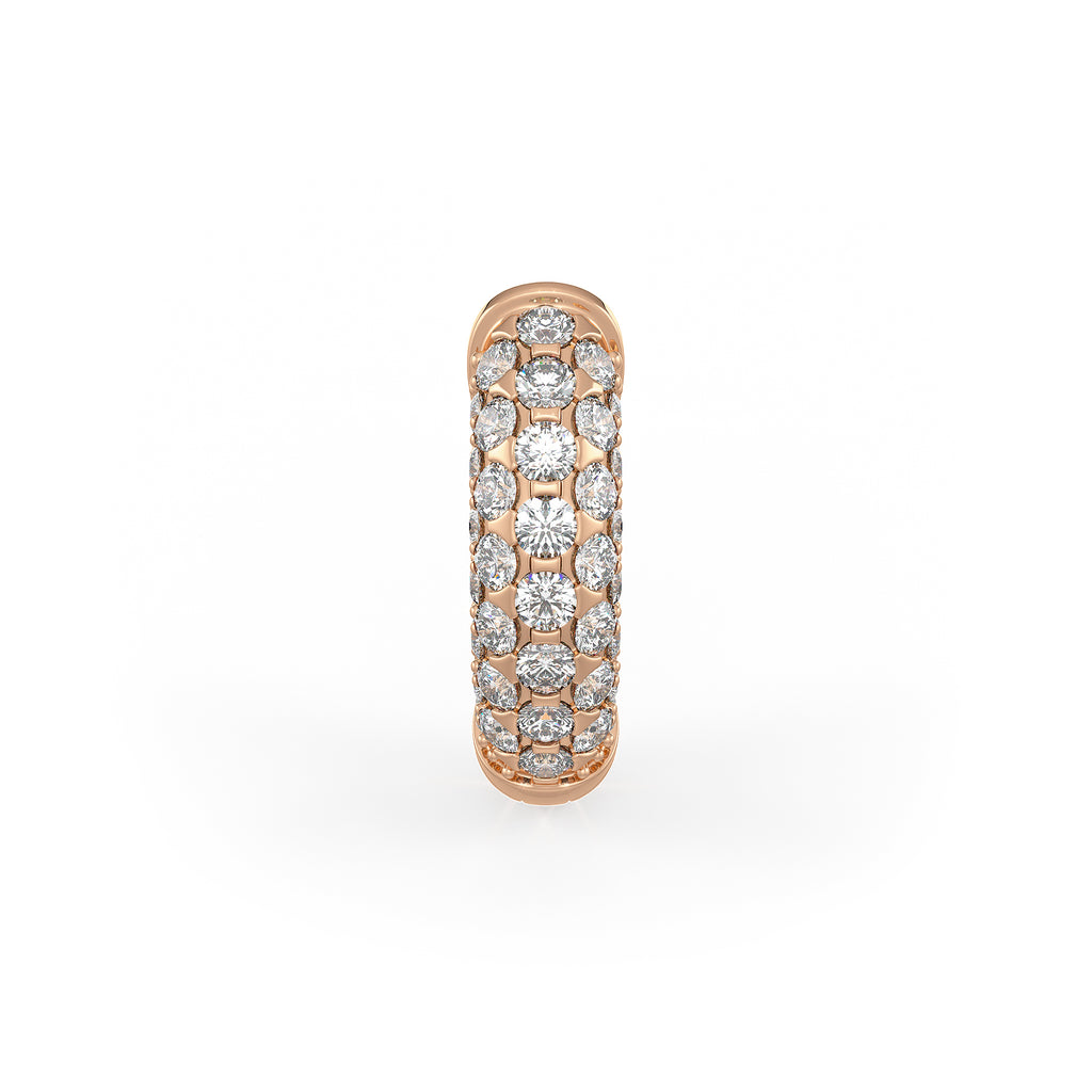 1.60ct Diamond Hoops in 18ct Rose Gold