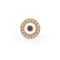 Evil eye diamond nose stud in 18ct rose gold