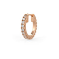 18ct rose gold full eternity natural diamond hoop earring