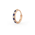 Skinny diamond sapphire nose hoop