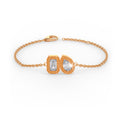 Toi Et Moi Diamond Bracelet 0.40ct in 18ct Rose Gold