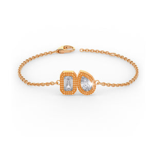 Toi Et Moi Diamond Bracelet 0.40ct in 18ct Rose Gold