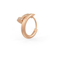 Diamond Nail Hoop Cartilage Earring 10mm in 18ct Rose Gold