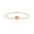 Natural Ruby Heart Emoji Bracelet in 18ct Rose Gold