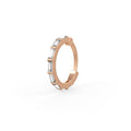 0.15ct baguette diamond nose hoop in 18ct rose gold