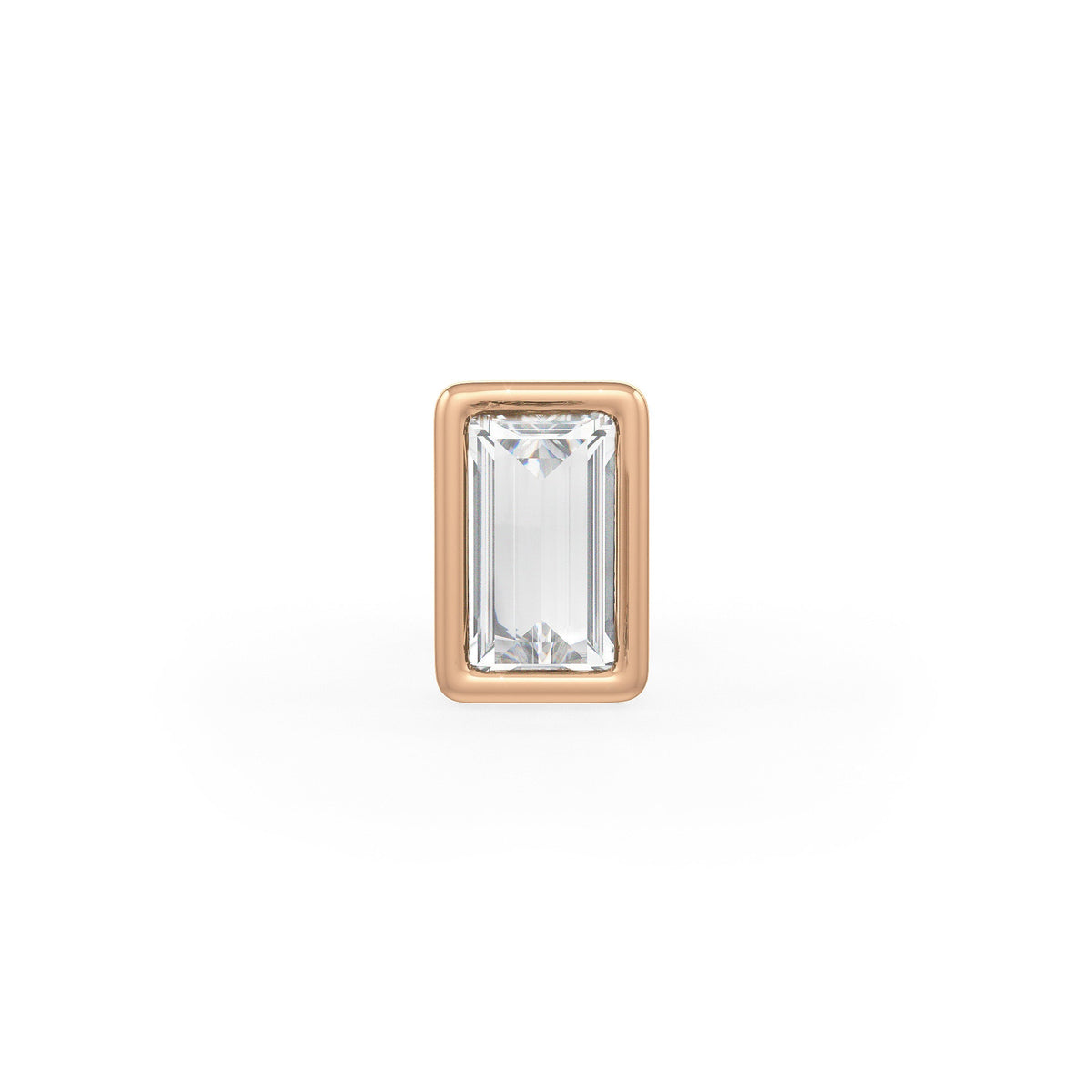 18K rose gold diamond nose stud