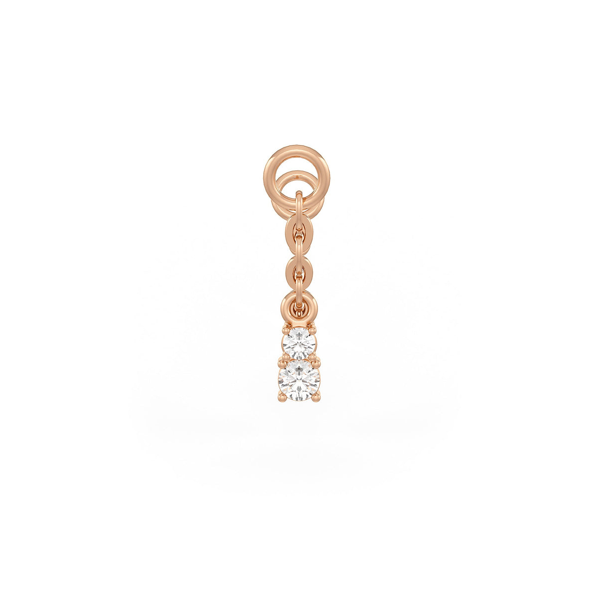 Diamond Connector Charm Chain in 18ct Rose Gold
