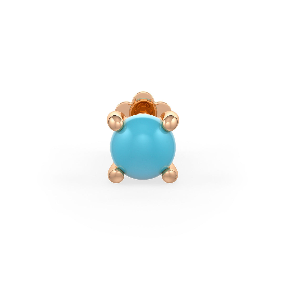 Elegant rose gold nose stud with stone