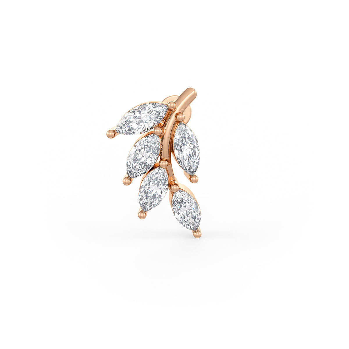 1.20ct Marquise Diamond Leaf Earrings