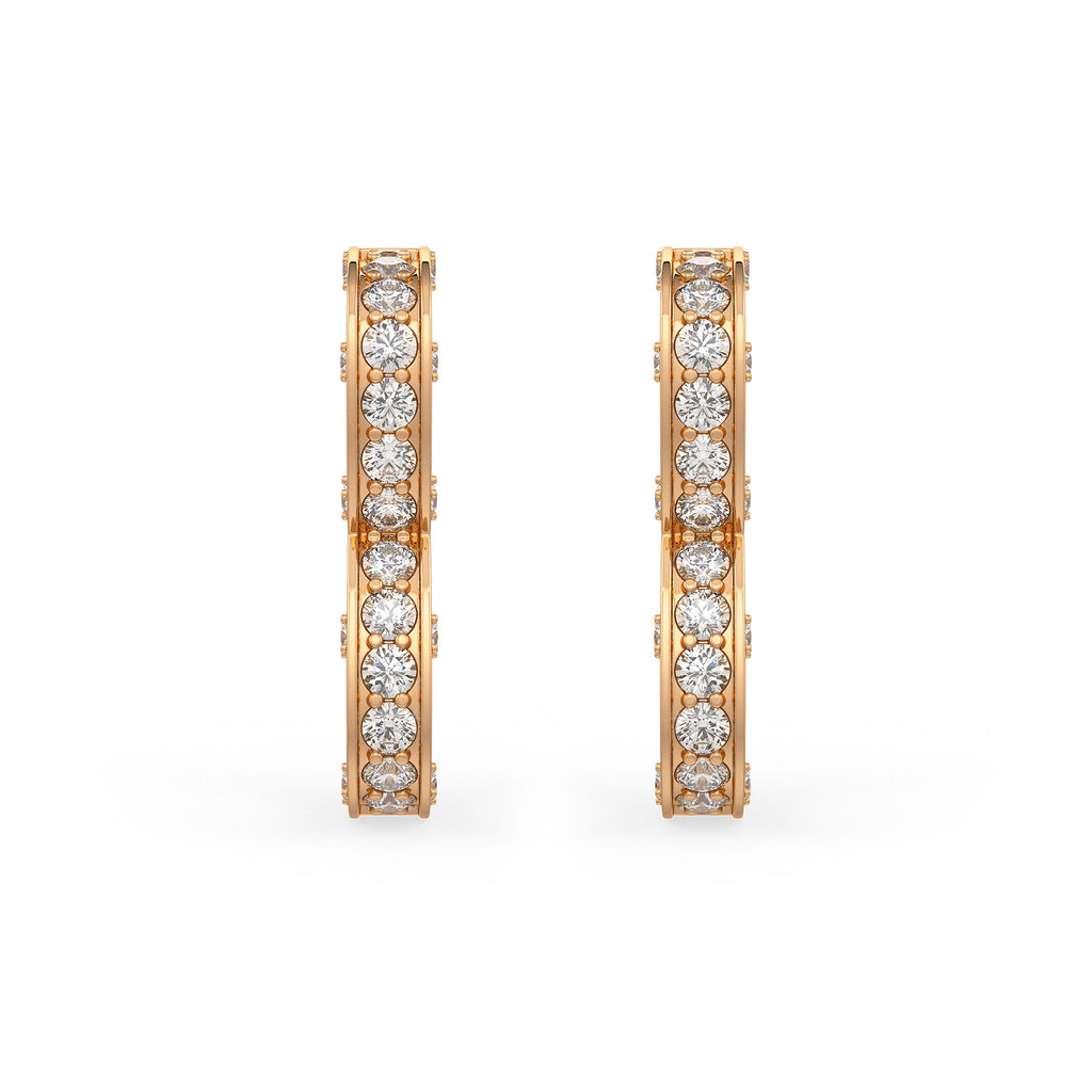 1ct Diamond Heart Earrings Rose Gold
