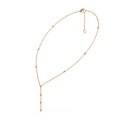Stunning 10ct Diamond Lariat Necklace in Rose Gold