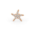 Starfish Diamond Nose Stud Pin 18ct Rose Gold