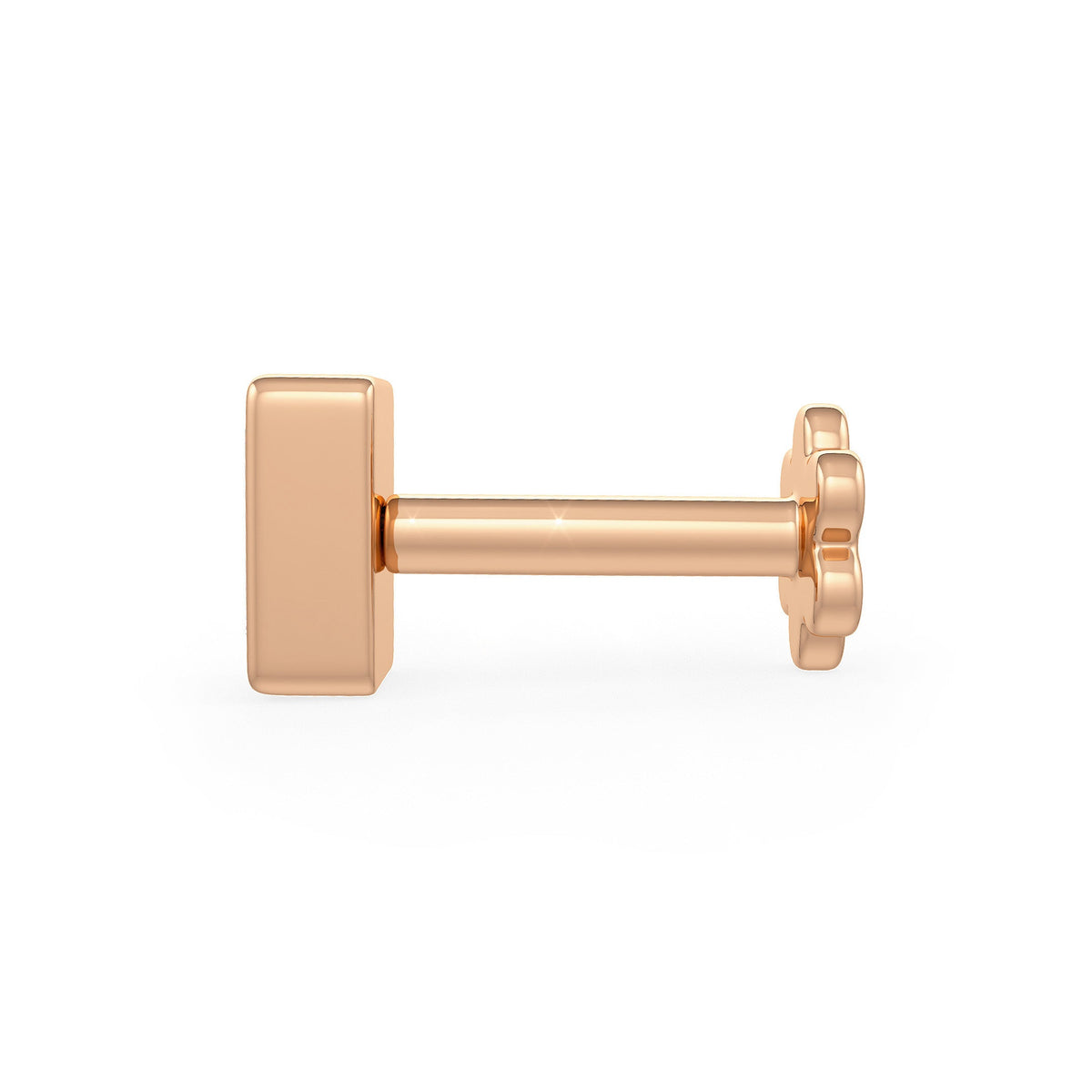 Side view of a nose stud