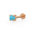 Turquoise nose stud in 18ct rose gold