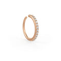 Diamond Skinny Nose Ring Eternity Hoop 18ct Rose Gold
