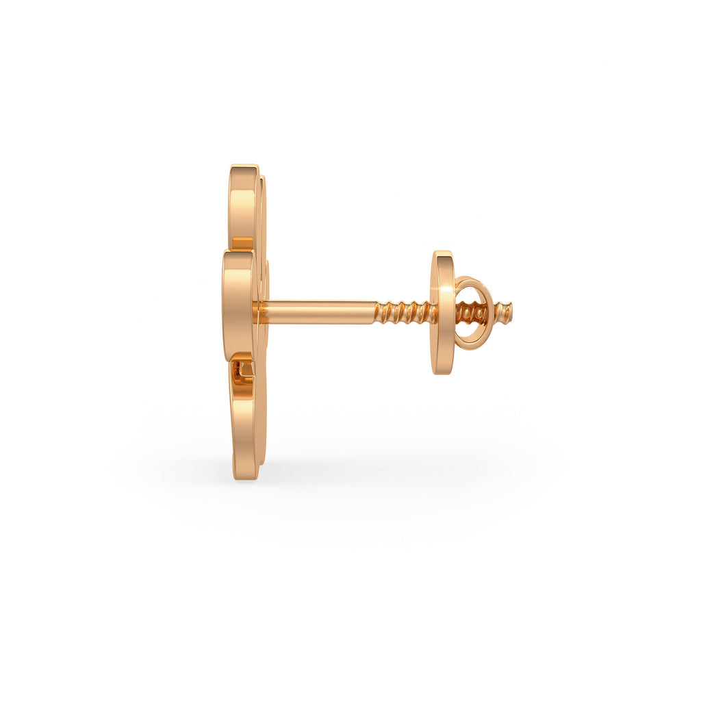 Diamond Paw Earrings Rose Gold