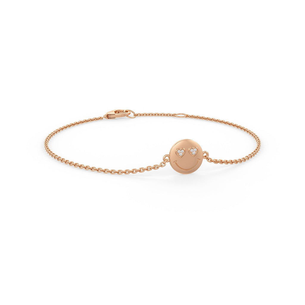 Adjustable 7.3-inch rose gold bracelet