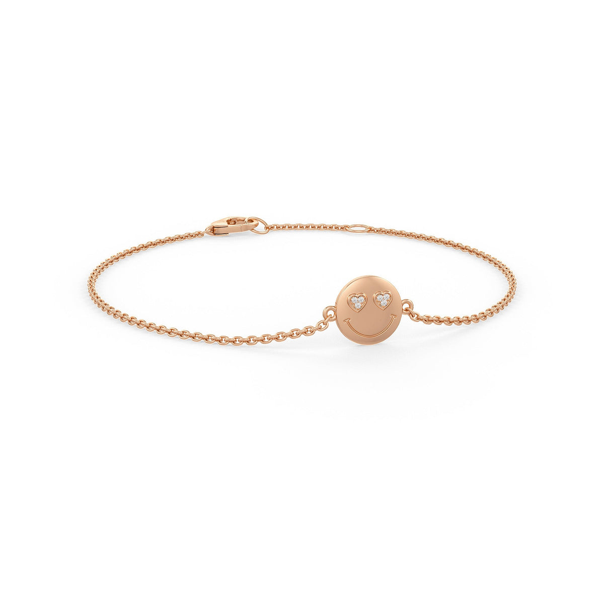 Adjustable 7.3-inch rose gold bracelet