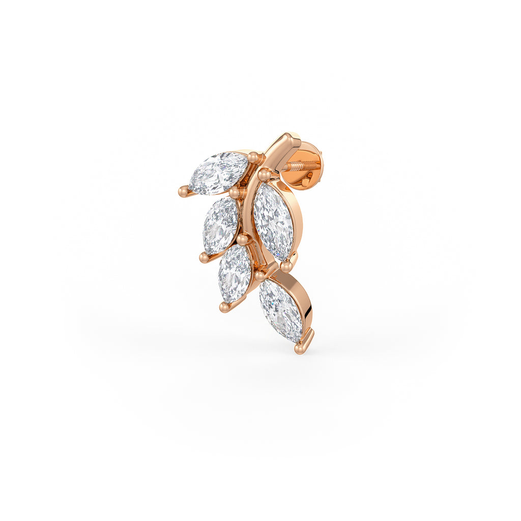 1.20ct Marquise Diamond Leaf Earrings