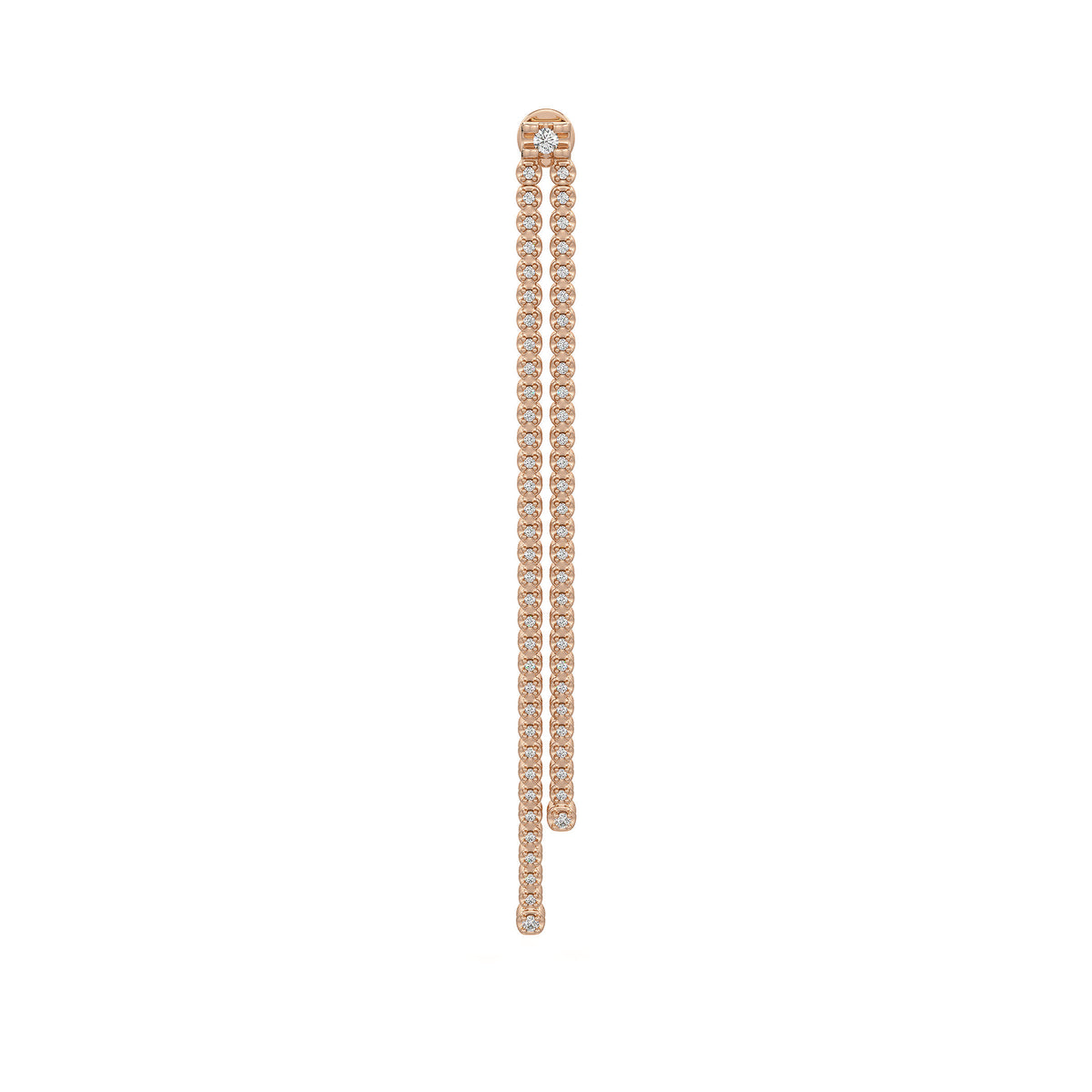 Sparkling 0.90ct drop earring in rose gold