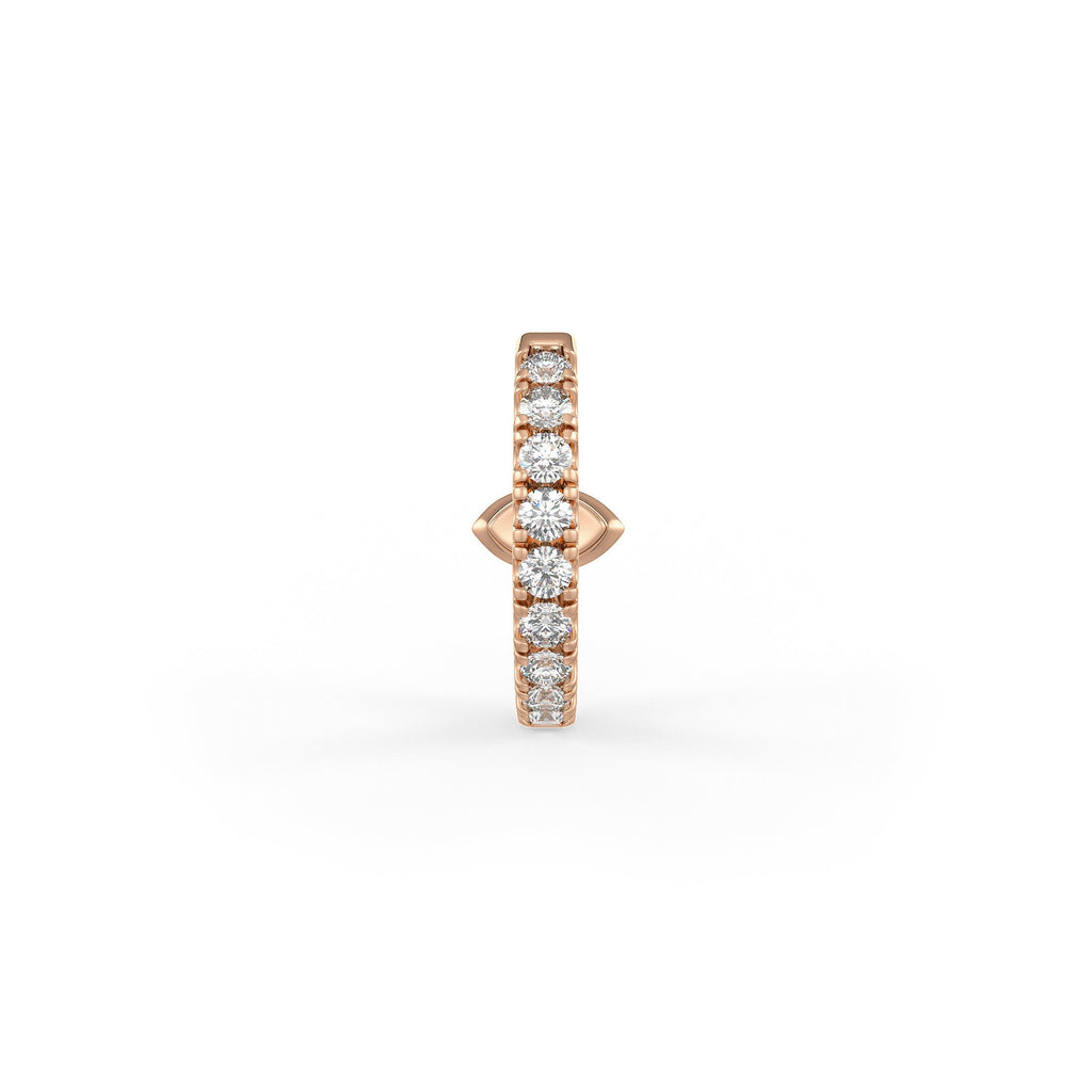 Dazzling marquise cut diamond hoops set in luxurious 18ct rose gold