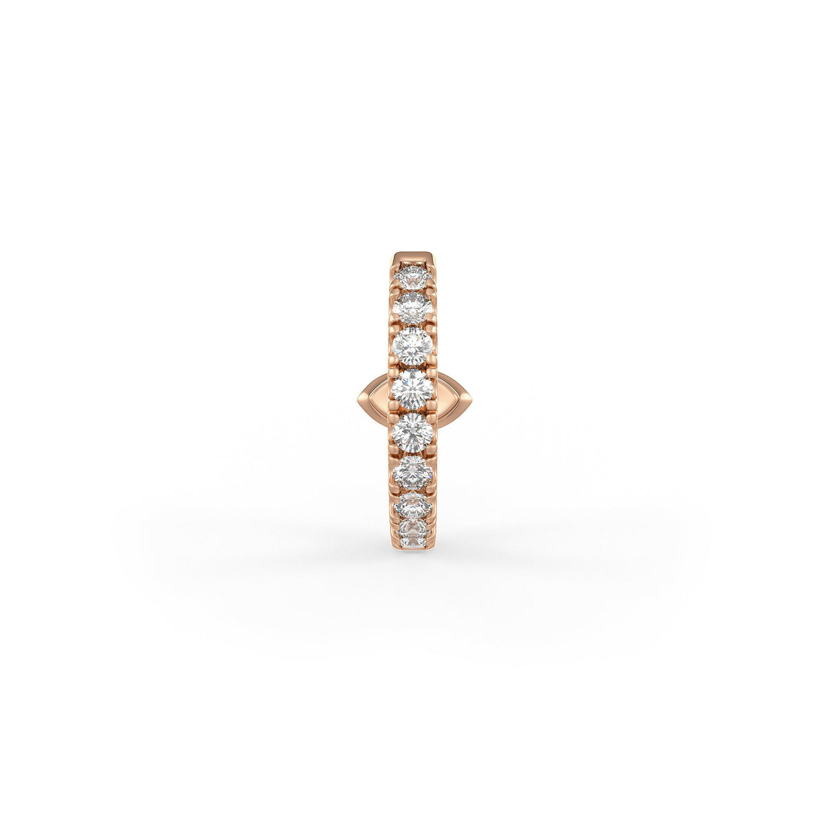 Dazzling marquise cut diamond hoops set in luxurious 18ct rose gold