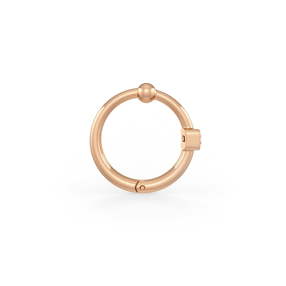 Modern baguette diamond nose ring