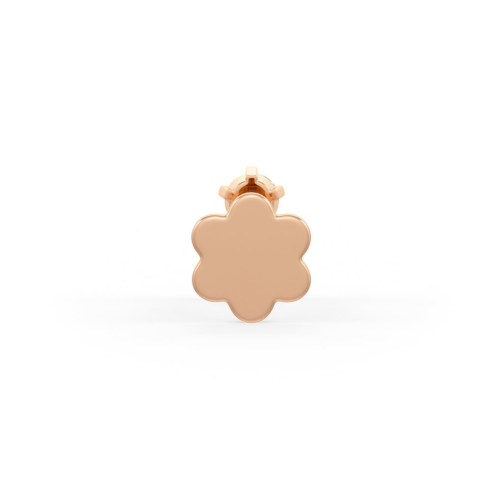 Secure screwback luxury nose pin
