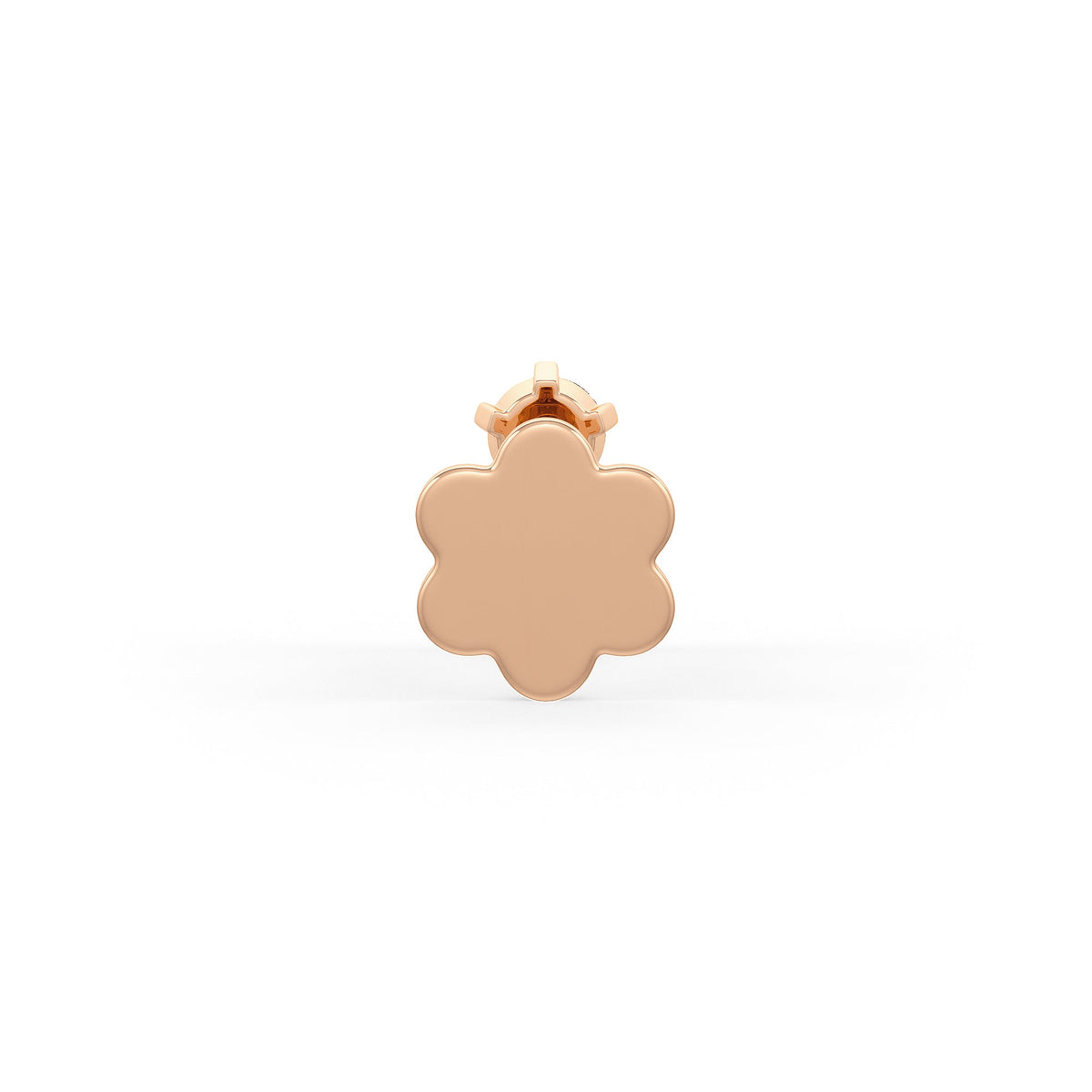 Elegant diamond ruby nose stud in 18K rose gold