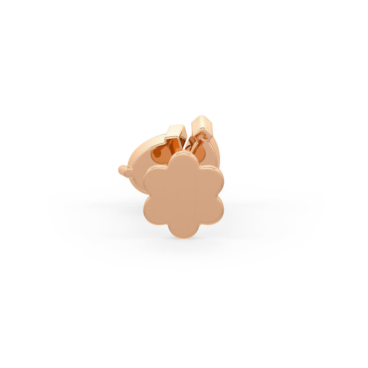 Elegant ruby and pink sapphire rose gold nose piercing stud