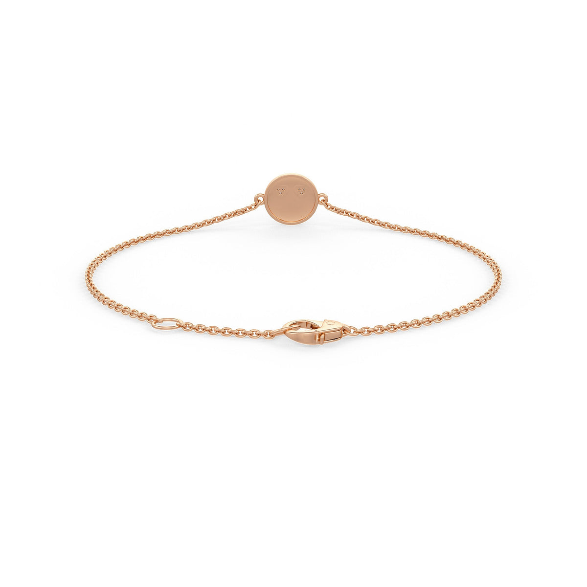 Back vIew of Luxury emoji diamond bracelet gold 