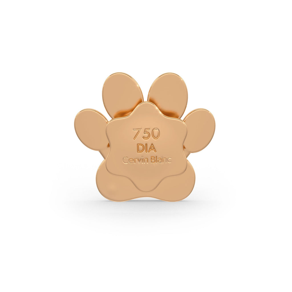 Rose gold diamond paw piercing jewellery
