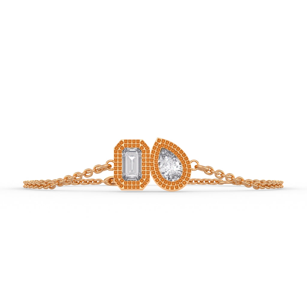 Toi Et Moi Diamond Bracelet 0.40ct in 18ct Rose Gold