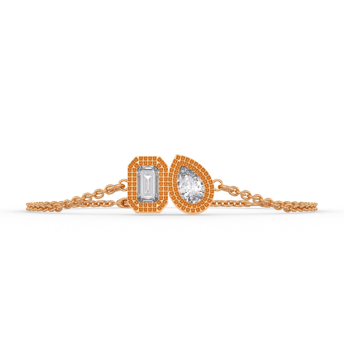 Toi Et Moi Diamond Bracelet 0.40ct in 18ct Rose Gold