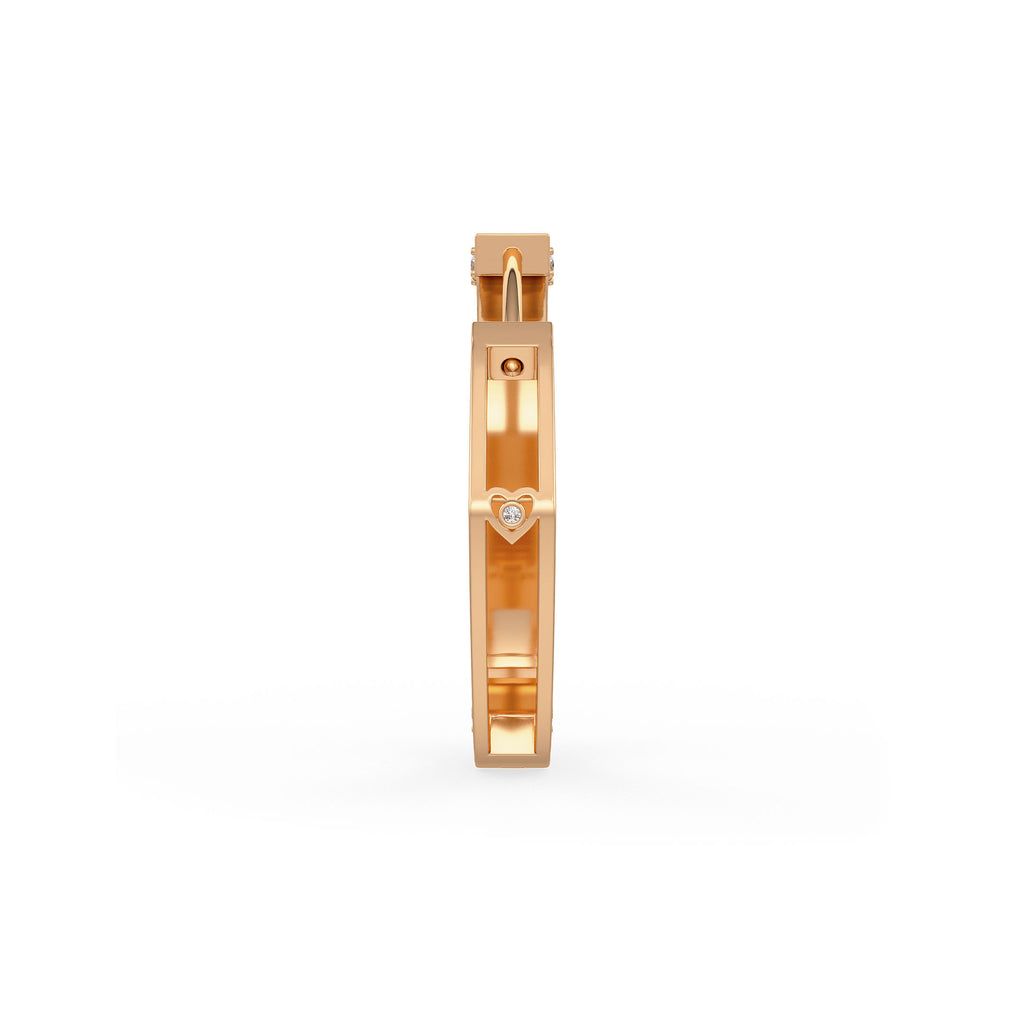1ct Diamond Heart Earrings Rose Gold