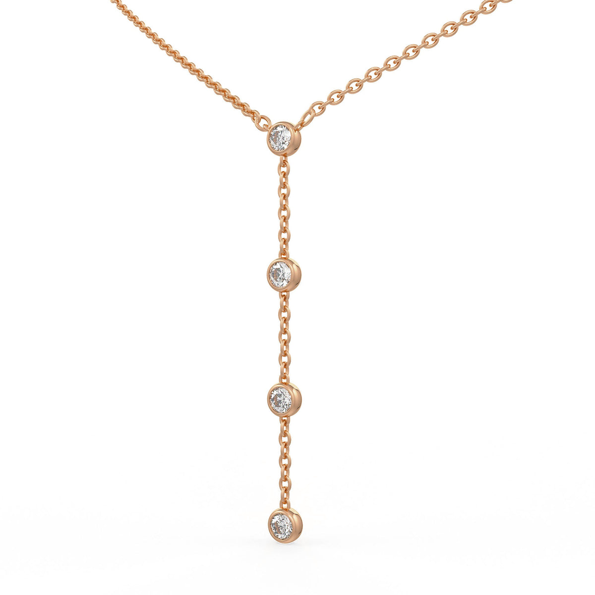 Timeless 10ct Diamond Necklace in 18ct Rose Gold