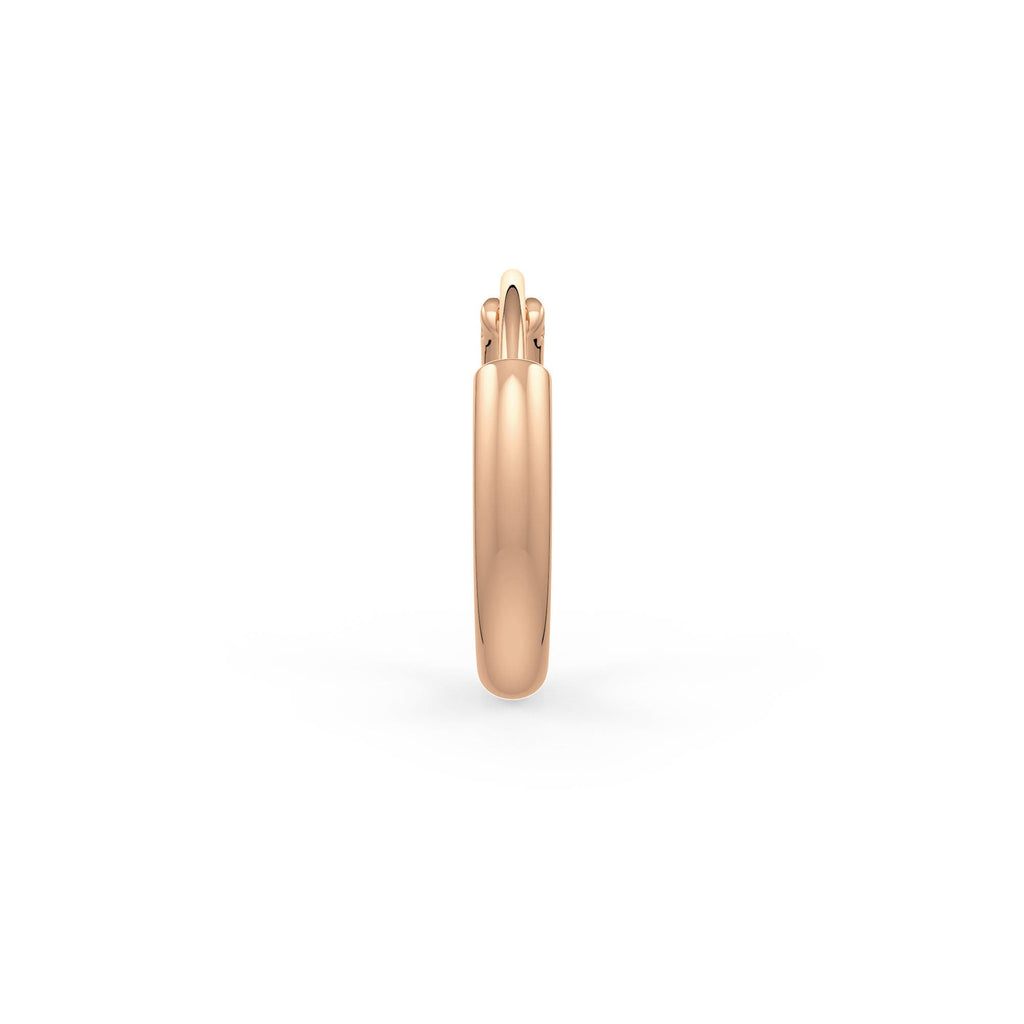 Gold skinny diamond hoop nose stud
