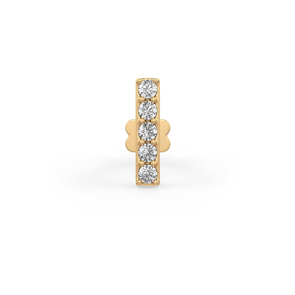 Diamond eternity bar nose stud