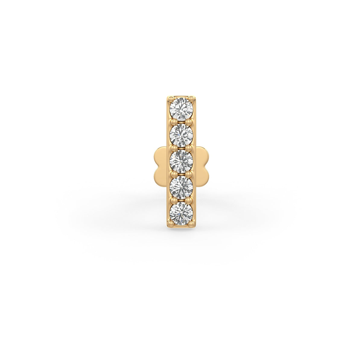 Diamond eternity bar nose stud