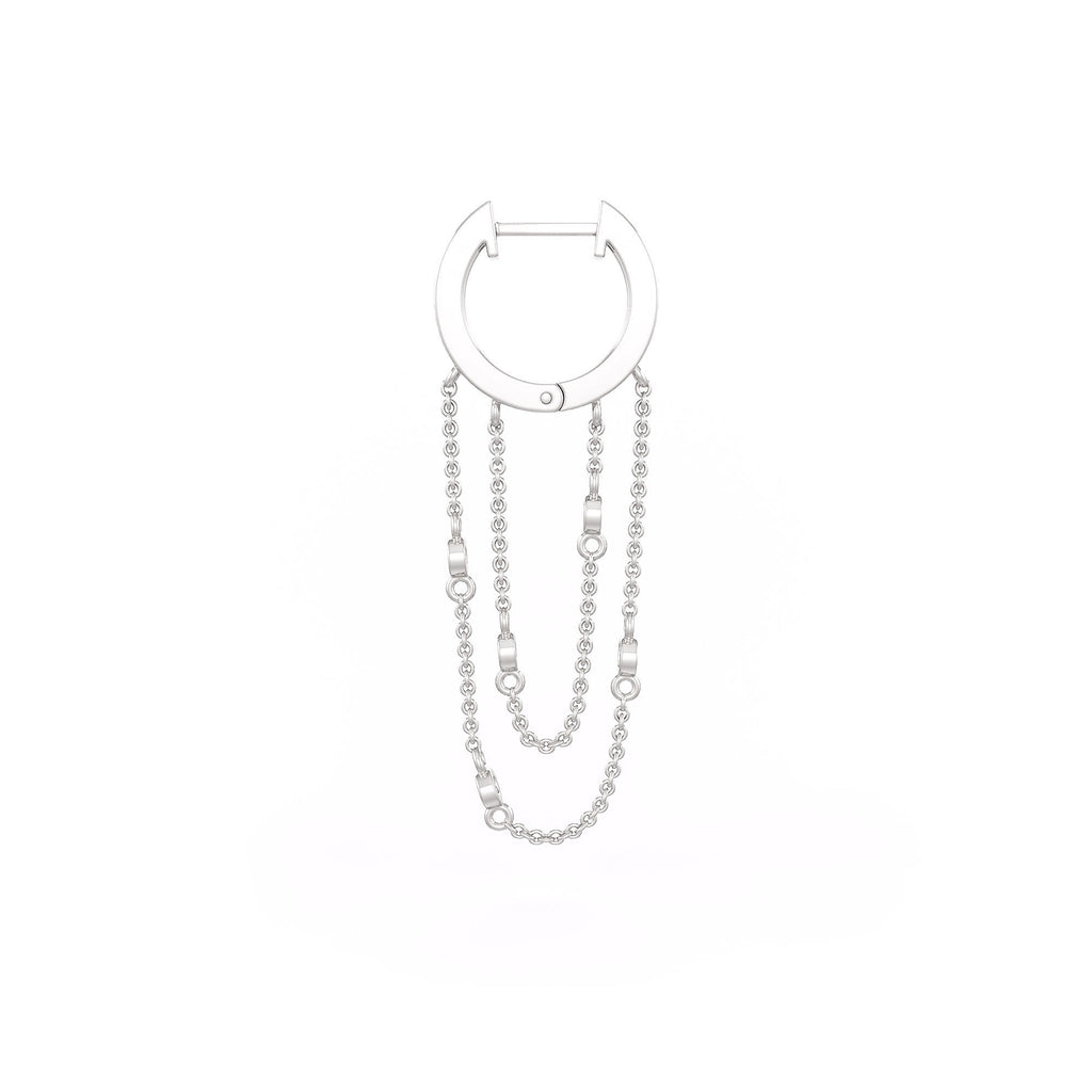 Hoop earring with chain detail 