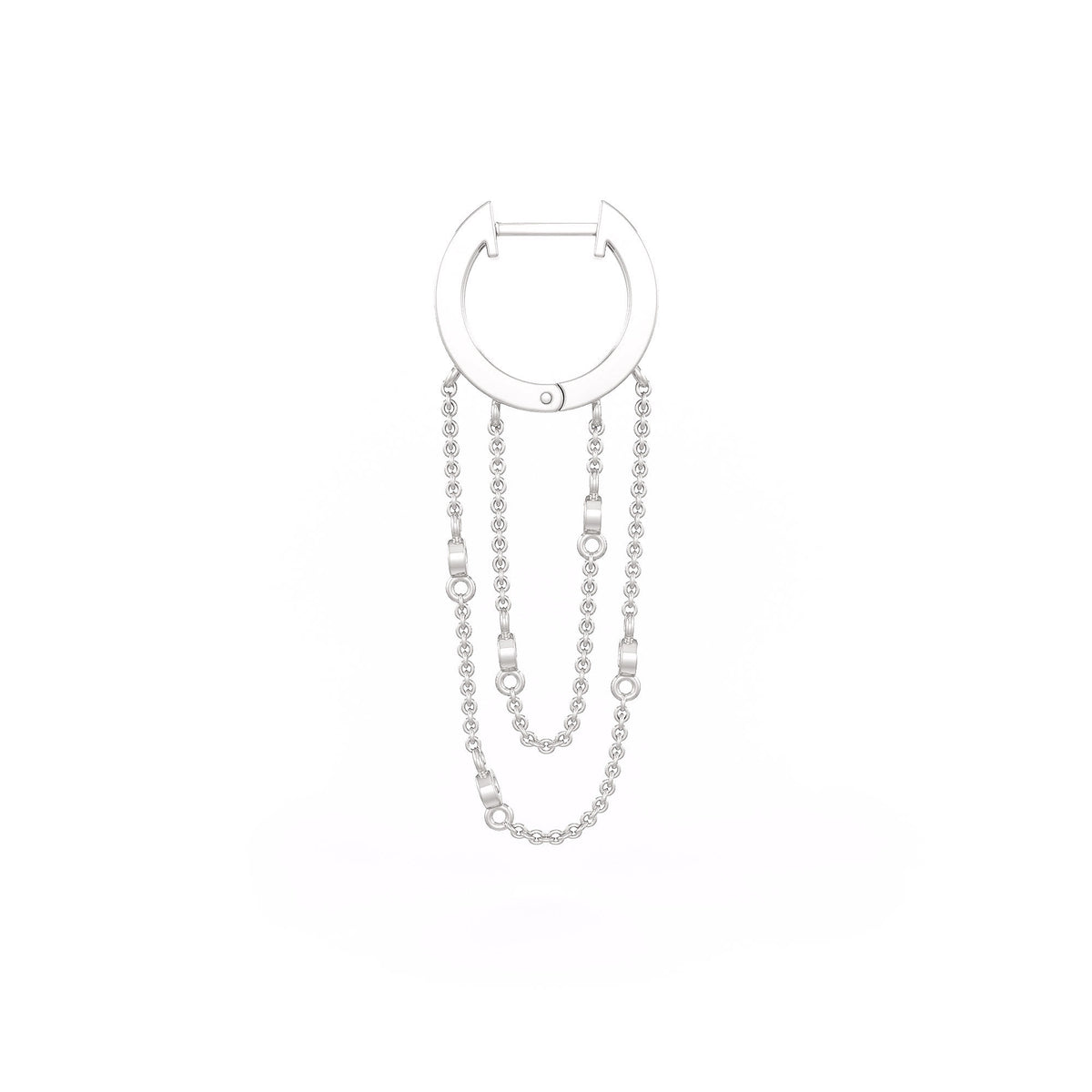 Hoop earring with chain detail 