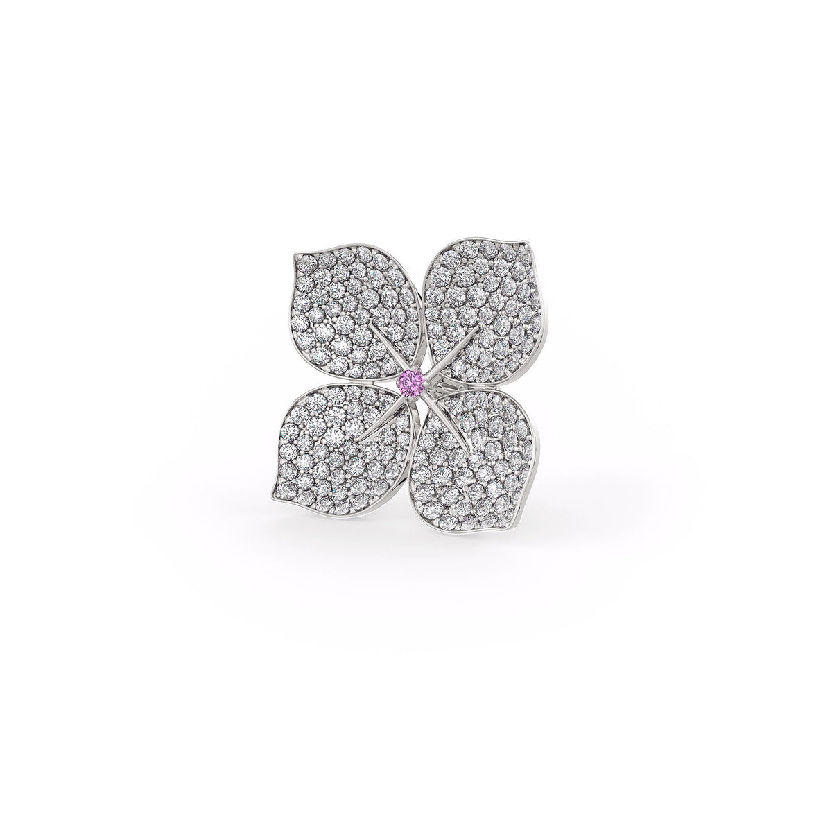 Refined 18ct white gold diamond earrings