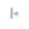 Diamond eternity bar nose stud in 18ct white gold