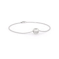 Diamond Tennis Ball Bracelet in White Gold 0.25ct
