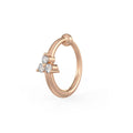 18ct Rose Gold Diamond Nose Hoop Ring
