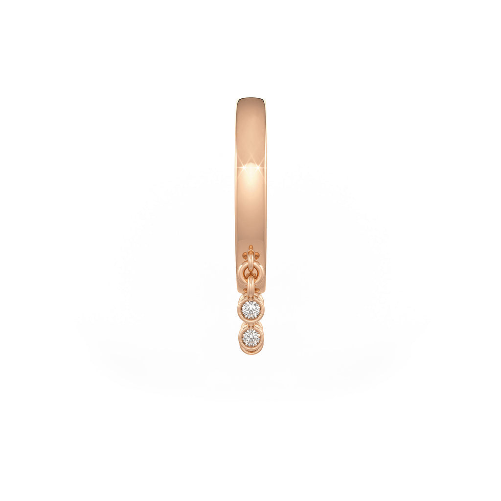 Diamond dewdrop hoop design