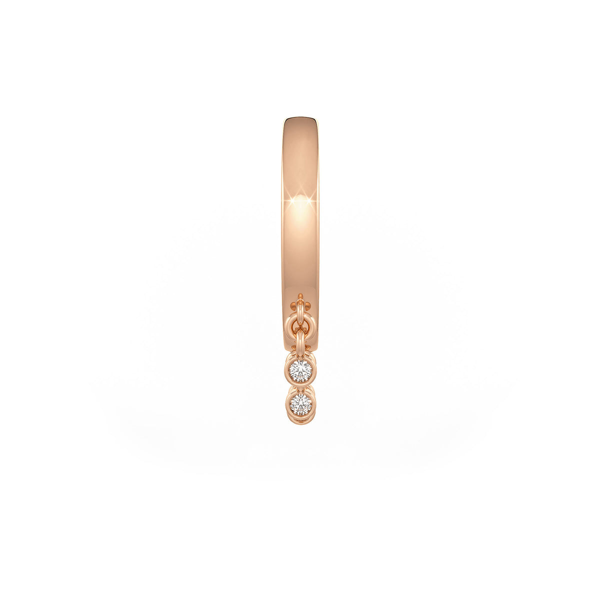 Diamond dewdrop hoop design