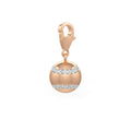 Diamond Tennis Ball Charm 0.25ct in Rose Gold