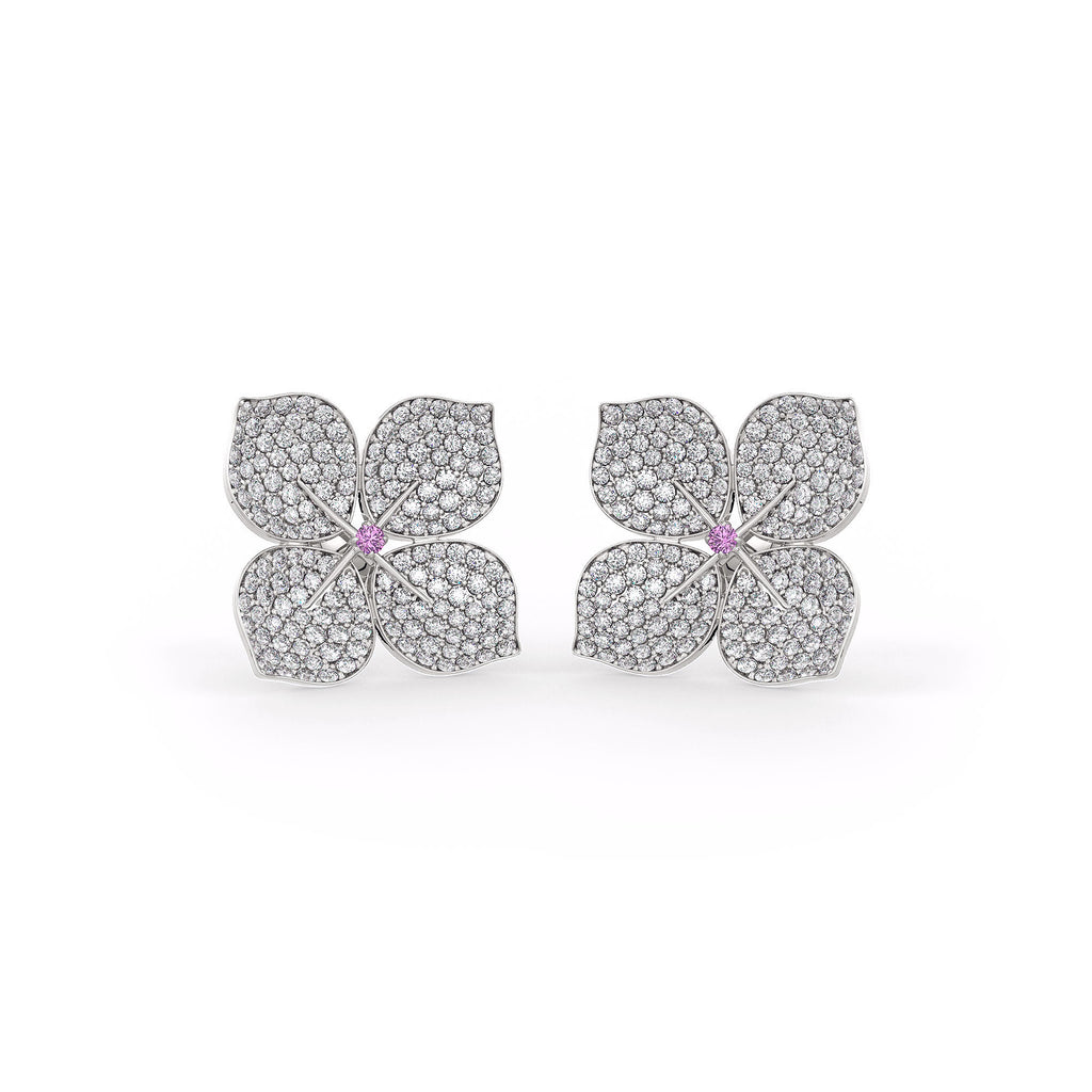 Versatile 18ct white gold diamond earrings